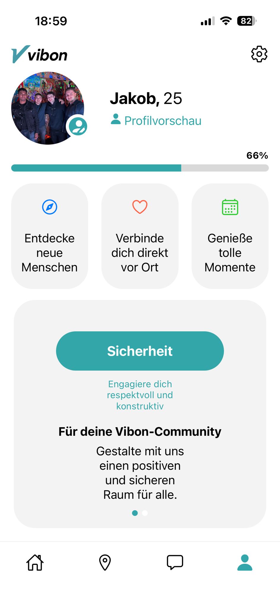 Vibon App Screen 2